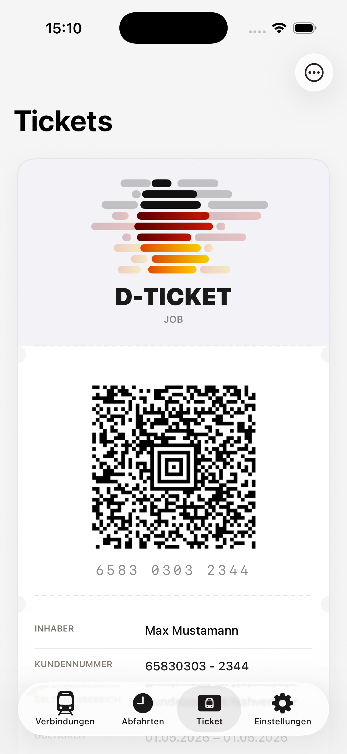 Ticket erfolgreich erkannt